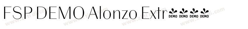 FSP DEMO Alonzo Extr字体转换